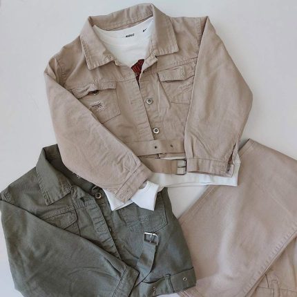 ست کت و شلوار دخترانه کتان