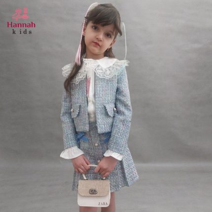 ست کت و دامن دخترانه شنل