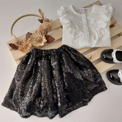 دامن دخترانه پولکی