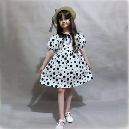 پیراهن دخترانه خال خالی