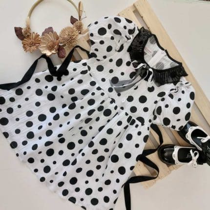 پیراهن دخترانه توپ توپی