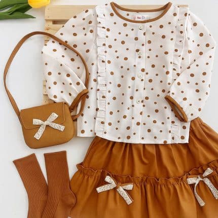 شومیز دخترانه خالخالی